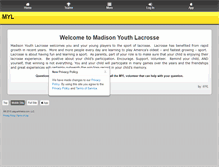 Tablet Screenshot of madisonyouthlacrosse.org